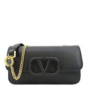 Valentino Black Crossbody/Belt Bag with Gold Chain Extender